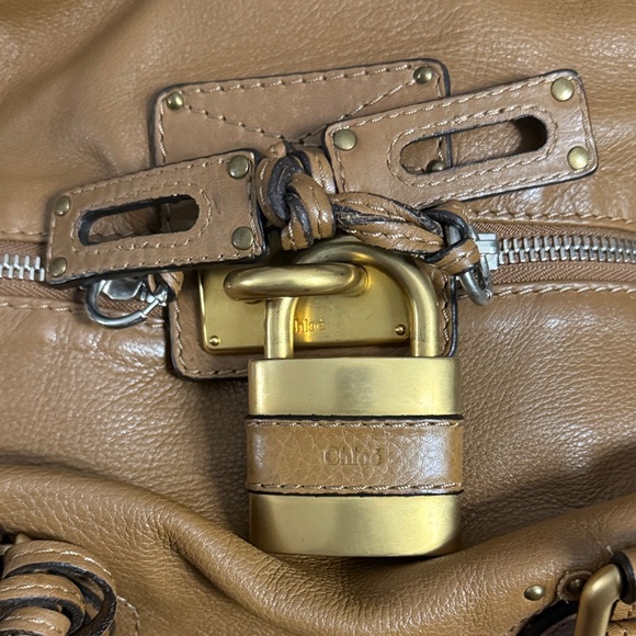 Chloe Tan Leather Satchel with Gold Hardware - Picture 2 of 14